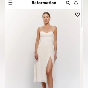 Reformation Juliette Dress Ivory 6